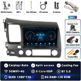 2K QLED Android 15 Head Unit for Honda Civic 2005-2012