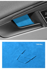 For Audi A4L A4 S4 A5 S5 Made of Alcantara Door Handle Bowl Trim Protective Sticker Anti-Scratch Car Interior Tuning Accessory
