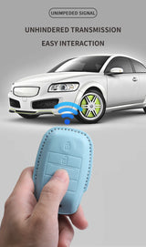 Leather Car Remote Key Case Cover Shell for KIA Models