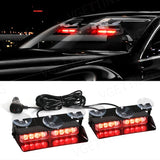 2-in-1 LED Emergency Strobe Warning Light Bar Kit LED Ambient Light MAGIC COLORM Red