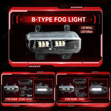 LED Fog Lamps DRL for Dodge Ram 1500 2019-2024 Car Interior Accessory MAGIC COLORM