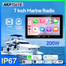 7 Inch Marine Radio with Wireless CarPlay for ATV