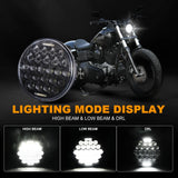5.75 Inch Led Headlight For Motorcycle 5 3/4 Auxiliary Led Lights For Harley Sportster Iron 883 Dyna Street Bob FXDB Motor Parts