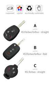 Silicone Key Cover Case for Smart Fortwo Forfour 451 Car Interior Accessory GMUNI
