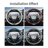 Quick-Release Carbon Fiber Steering Cover for Honda Civic Car Interior Accessory Hocasen