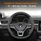 Suede Matte Carbon Steering Wheel Cover for Renault
