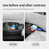 Center Console Lower Storage Box for BYD Seal 06GT 2024 2025 Car Central Tray TPE Organizer Accessories Tidying Black