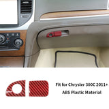 Interior Trim Cover Red Carbon Fiber for Chrysler 300C