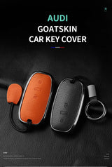 Leather Car Key Case Cover for Audi A1 A3 8V A4 B8 B9 A5 A6 C7 A7 A8 Q3 Q5 Q7 S4 S6 S7 S8 R8 TT Car Interior Accessory OEM