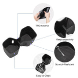 Kia EV9 2024 2025 Car Cup Holder Armrest Storage Box Rear Shock-Absorbing Cup Tray Tidying Car Accessories Black TPE Drinks H
