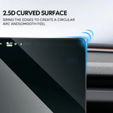 For Tesla New Model 3 Highland 2024 and Model Y Launch 2025 Tempered Glass Screen Protecor with Full Covered Soft Black Frame