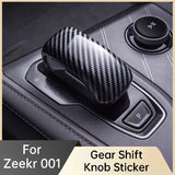 Carbon Fiber Gear Shift Knob Sticker for Zeekr 001 2024 - Protective, Decorative Cover Car Gear Shift Knob Sticker OEM