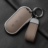 Aluminum Alloy Goatskin Car Key Case Cover For HUAWEI Aito M5 M7 2022 Car Key Case Protect Fob
