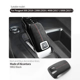 For Peugeot 508 2008 4008 5008 Gear Shift Knob Boot Cover Trim Stickers Car Premium Interior Tuning Accessory Made of Alcantara