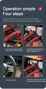 Minus Two Portable Car Jump Starter 1000A with Air Pump Power Bank and Emergency Starting Booster