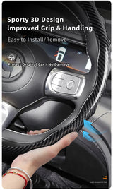 Carbon Fiber Wheel Cover for Smart Fortwo 451 Roadster Car Interior Accessory Hocasen