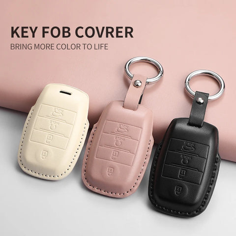 Leather Car Key Case Cover Shell Car Interior Accessory OEM
