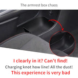 Smabee for Smart #3 Center Console Armrest Storage Box Car TPE Central Lower Layer Storage Tray Organizer Accessories Armrest