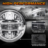Motorcycle 7 Inch Round LED Headlight For Harley Touring Road King Ultra Classic Electra 4.5 Inch Fog Lights Mounting Ring Moto