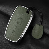 Metal and Leather Car Key Case Cover For Ford