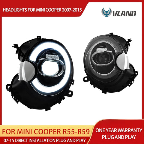 Dual Beam LED Headlights for Mini Cooper 2007-2015 LED Headlight Vland