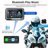 3.4" Motorcycle GPS Monitor with Wireless CarPlay Android Head Unit AKAMATE