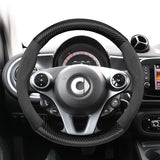 Suede Carbon Fiber Wheel Cover for Smart Fortwo Car Interior Accessory Hocasen