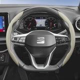 Breathable Leather Steering Wheel Cover for Seat Ibiza, Arona, Leon