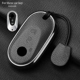 Metal and Leather Car Key Case Cover for Various Mercedes Benz Models