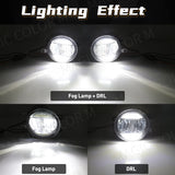 Universal 2-in-1 LED Fog Light DRL for Toyota 2006-2018 Car Interior Accessory MAGIC COLORM