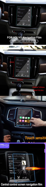 Tempered Screen Protector for Volvo S90 XC60 XC90 V90 Car Interior Accessory LINGLUYANG
