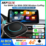 CarPlay AI Box Android Auto 13 for BMW ID6 ID7 CarPlay Adapter AKAMATE