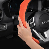 Kia Suede Snap-On Steering Wheel Cover Non-Slip Car Interior Accessory Hocasen