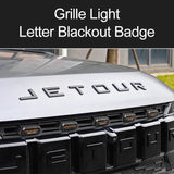 For Jetour T2 i-DM Ich - X K3 Car Emblem Blackout Sticker Grille Light Letter Badge Black Warrior Matte Black Emblem Accessor
