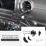 Rotatable AC Vent Phone Mount for Jeep Wrangler JL 2018+ Car Interior Accessory HEBE