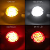 1set Led Light Kit for Land Rover Defender 90/110 Car - Red Rear Stop Tail White Front Position Light Amber Indicatior Side L