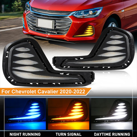 Dynamic DRL Fog Light for Chevy Cavalier 2020-2022 LED Ambient Light MAGIC COLORM