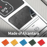 For Audi A6 A7 A7L(2019-2023) Sport Made of Alcantara Center Console Handbrake Button Knob Trim Sticker Interior Accessories