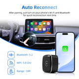2-in-1 Wired to Wireless CarPlay Android Auto Adapter CarPlay Adapter LEXXSON