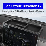For Jetour Traveller T2 Storage Box Behind Center Control Screen Organizer Tray Interior Accessories For 5/7 Seats Car Interi