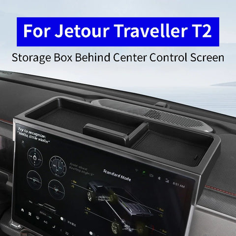 For Jetour Traveller T2 Storage Box Behind Center Control Screen Organizer Tray Interior Accessories For 5/7 Seats Car Interi