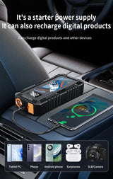 6000A 12V Portable Car Jump Starter, CAC-506 Emergency Auto Battery Booster with Anti-Reverse Clamps Jump Starter MINUS TWO