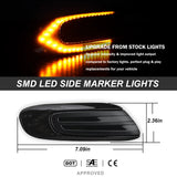 Dual-Color Sequential Side Marker Lights MINI Cooper Car Interior Accessory iJDM