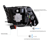 LED Headlights Projector DRL for Dodge Ram 09-18 Car Interior Accessory Vland