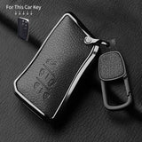 Aluminum Alloy Goatskin 5 Button Car Key Case Cover For Lexus LM350h LM500H 2023 2024 Car Key Protection Shell Accessories Ca
