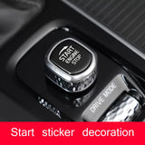 Metal Handbrake Cover Sticker for Volvo S60 V90 XC90 Car Interior Accessory LINGLUYANG