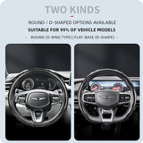 Snap-On Wave-Shaped Steering Wheel Cover for Genesis GV80, G90, G80 Car Interior Accessory Hocasen