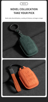 Suede Car Key Case Cover For Land Rover Range Rover Sport Evoque Velar Discovery 5 Sport