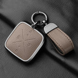 Metal and Leather 4 Button Car Key Case Cover for Zeekr X 001 009 2022 2023