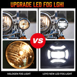 Motorcycle 7 Inch Round Led Headlights For Harley Davidson Motorcycle Halo Ring Turn Signal DRL Auxiliary Motor Led Fog Lights